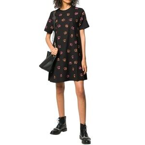 Alexander McQueen embroidered sparrow print t-shirt dress excellent condition